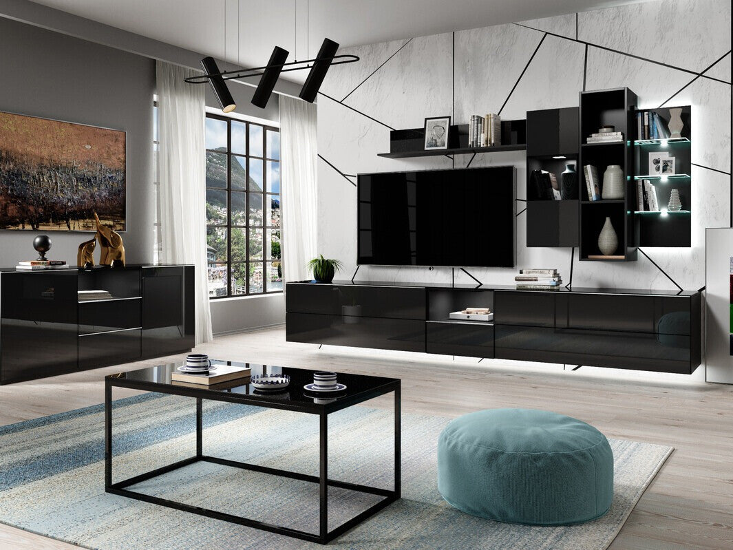 TV staliukas Helio 41 24WWJW41, Spalva: Juoda + Blizgi juoda