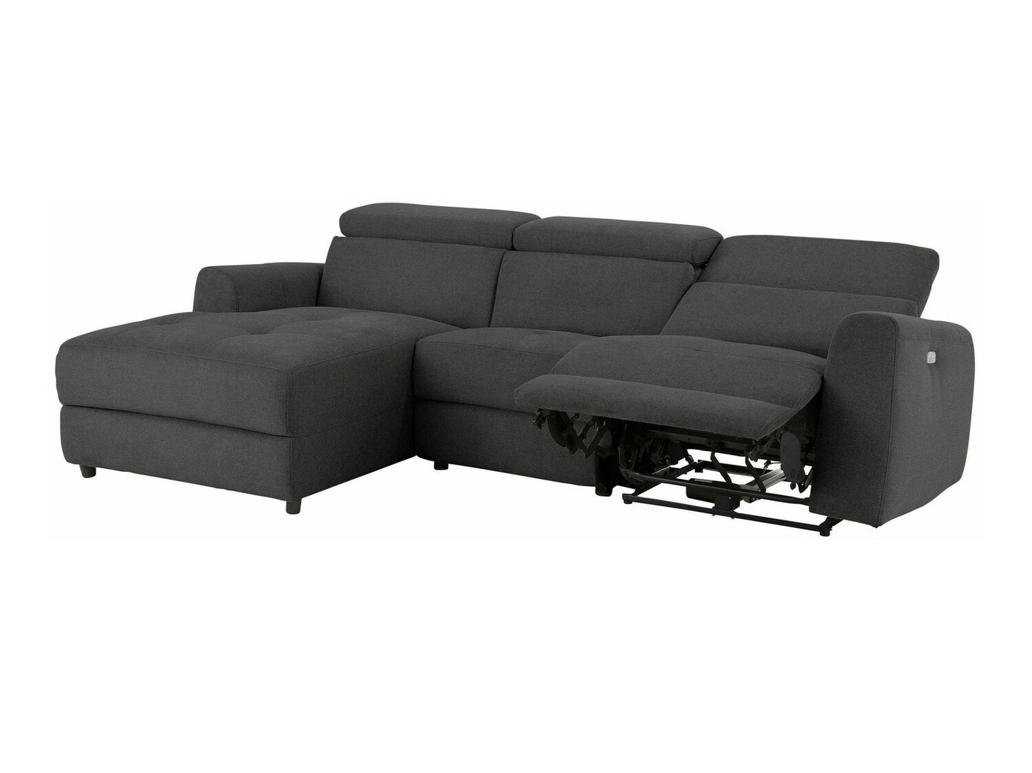 Minkštas kampas reglaineris Capena 3PL Ch.sofa elec. L- Anthr Fab. 64600549 (Kairinis)