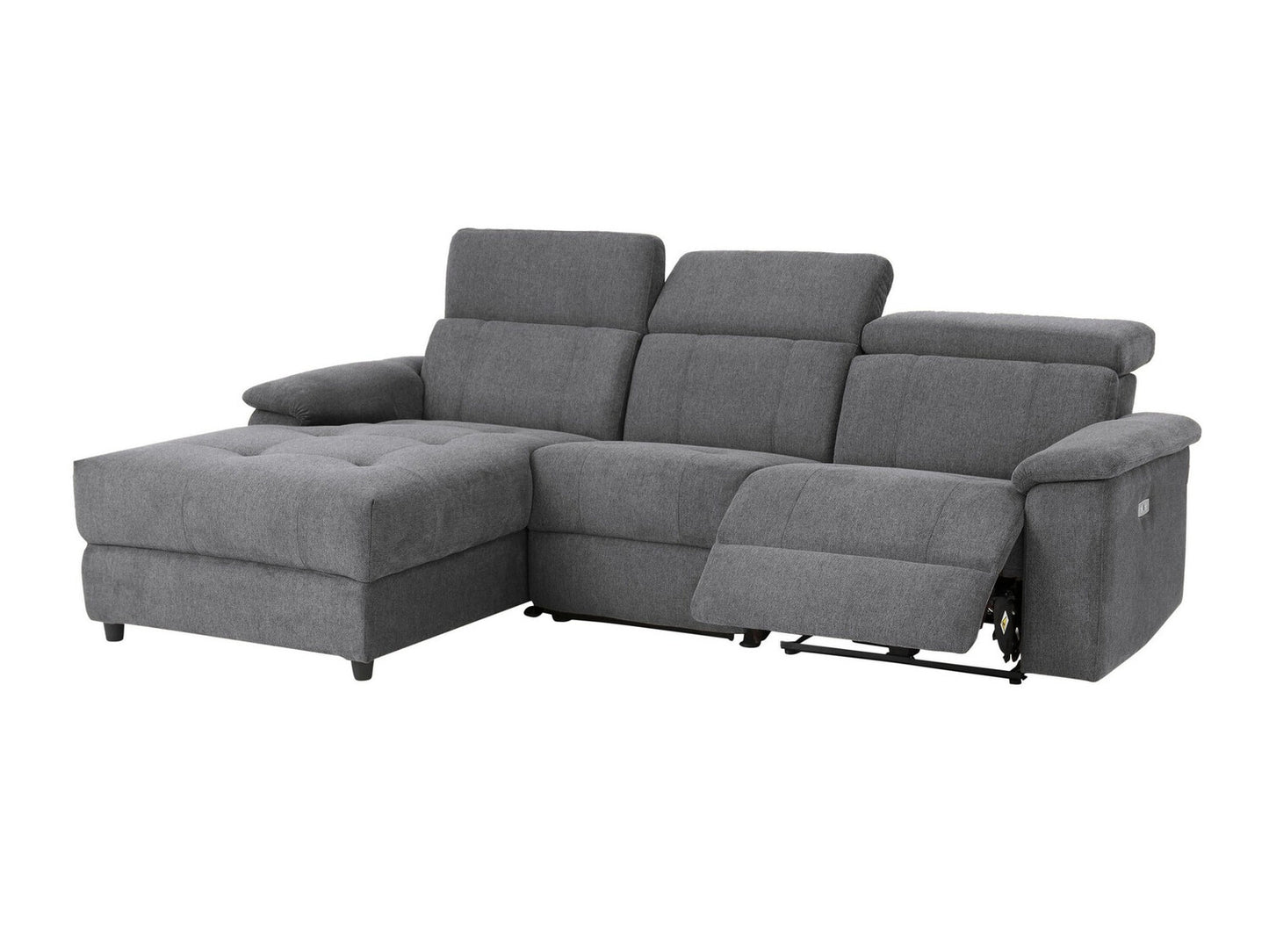 Minkštas kampas reglaineris Tanaro Ch.sofa 3PL L elektro -Anthr Fab 64700549 (Antracitas)