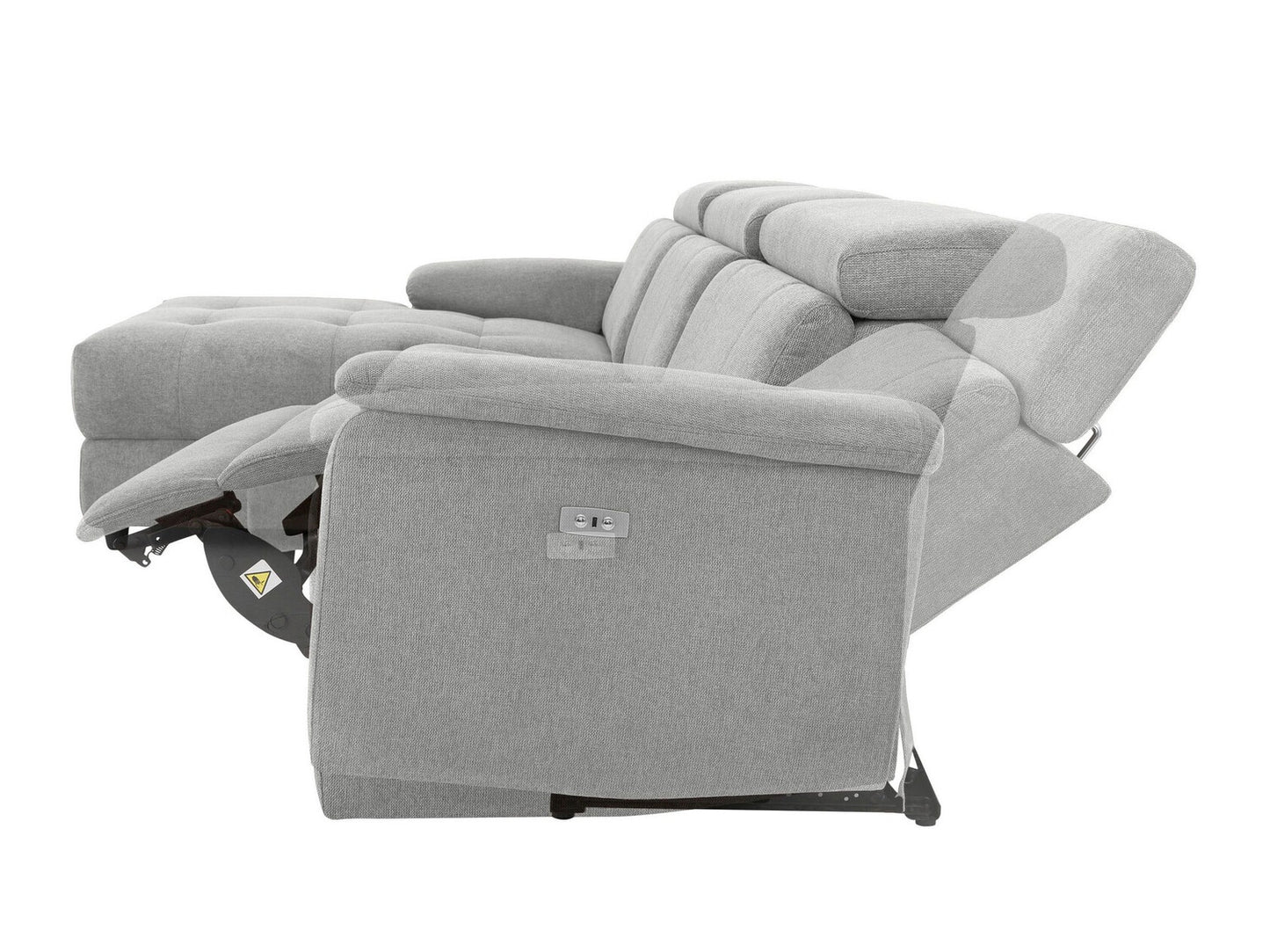 Minkštas kampas reglaineris Tanaro Ch.sofa 3PL L elektro - Pilka Fab 64700605 (šviesi pilka)