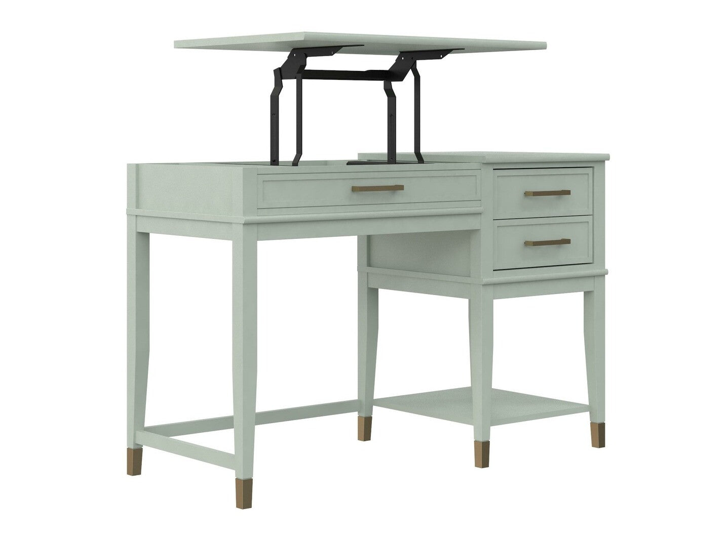 Darbo stalas Cosmoliving Westerleigh Lift Darbo stalas Grafitas, Pale Žalia 5228811COM (Šviesi žalia)