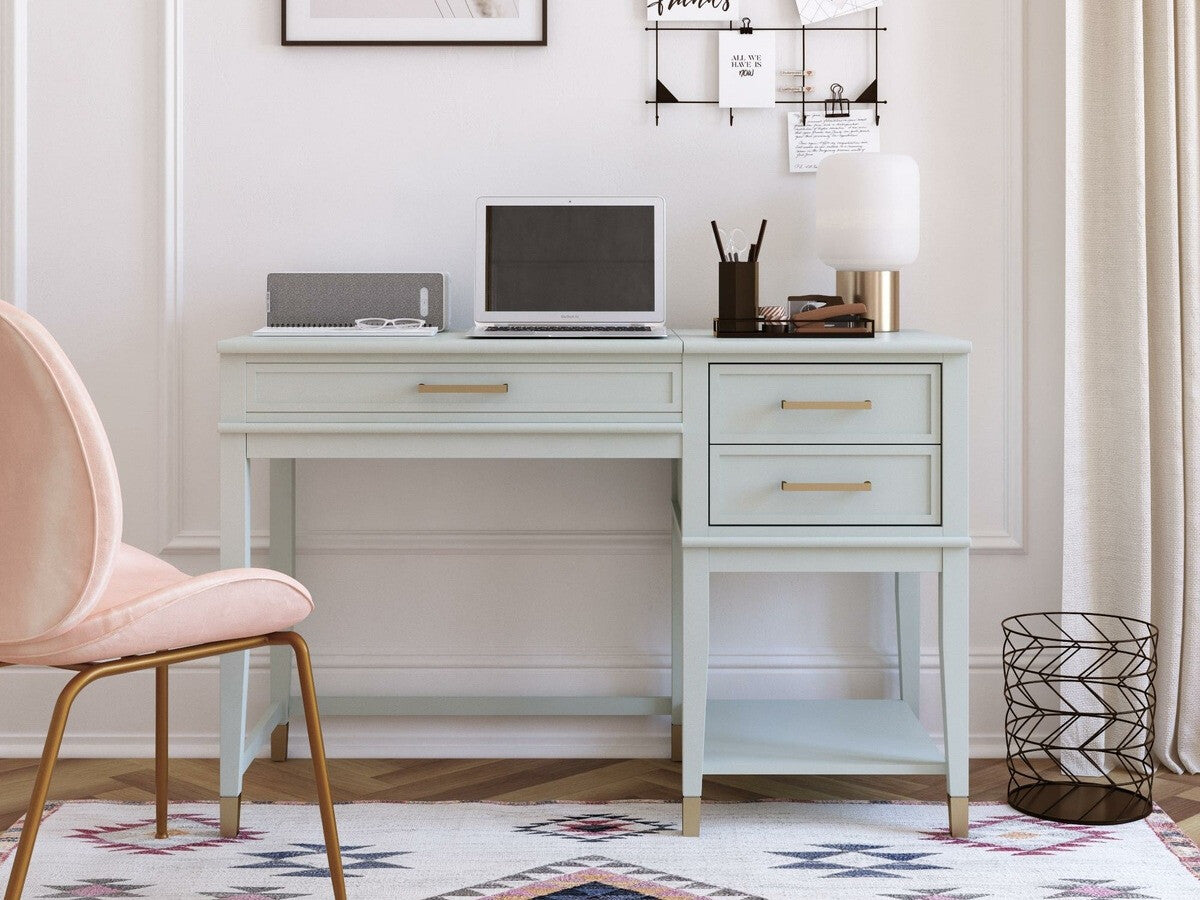 Darbo stalas Cosmoliving Westerleigh Lift Darbo stalas Grafitas, Pale Žalia 5228811COM (Šviesi žalia)