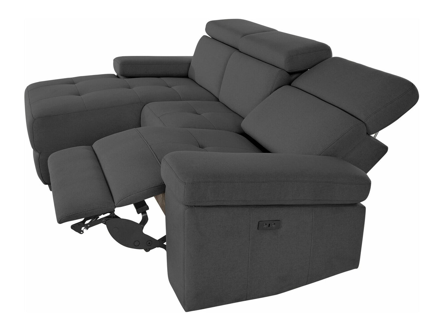 Minkštas kampas reglaineris Rayland Ch.sofa 3PL L elec -Sun Anthr 93670658 (Antracitas)