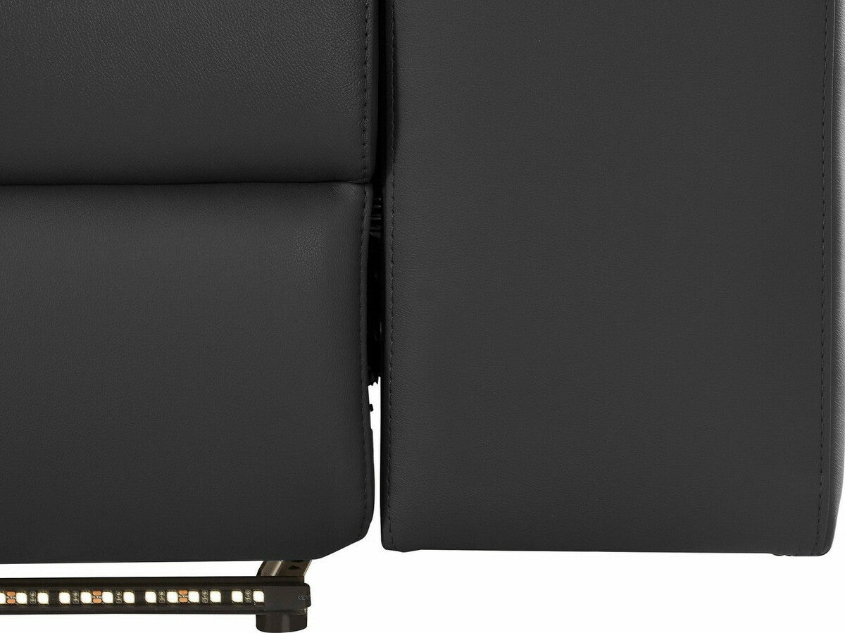Minkštas kampas reglaineris Rayland Ch.sofa 3PL L man - Juoda PU 93671422 (Juoda)