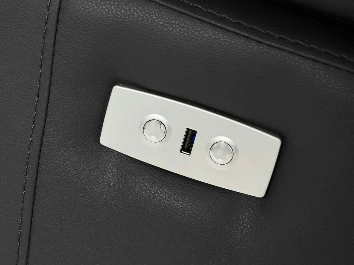 Minkštas kampas reglaineris Rayland Ch.sofa 3PL R elec - Juoda PU 93672422 (Juoda)