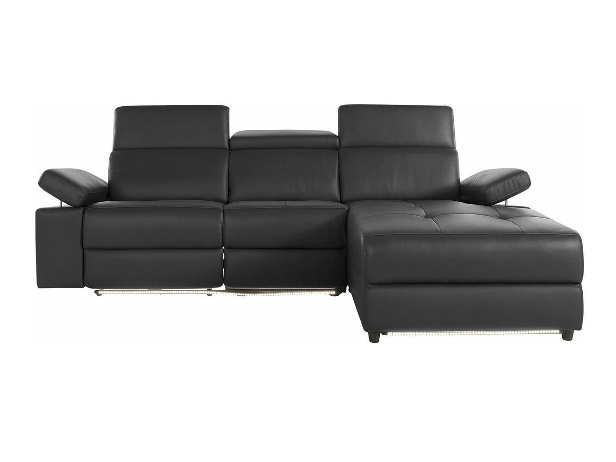 Minkštas kampas reglaineris Rayland Ch.sofa 3PL R elec - Juoda PU 93672422 (Juoda)