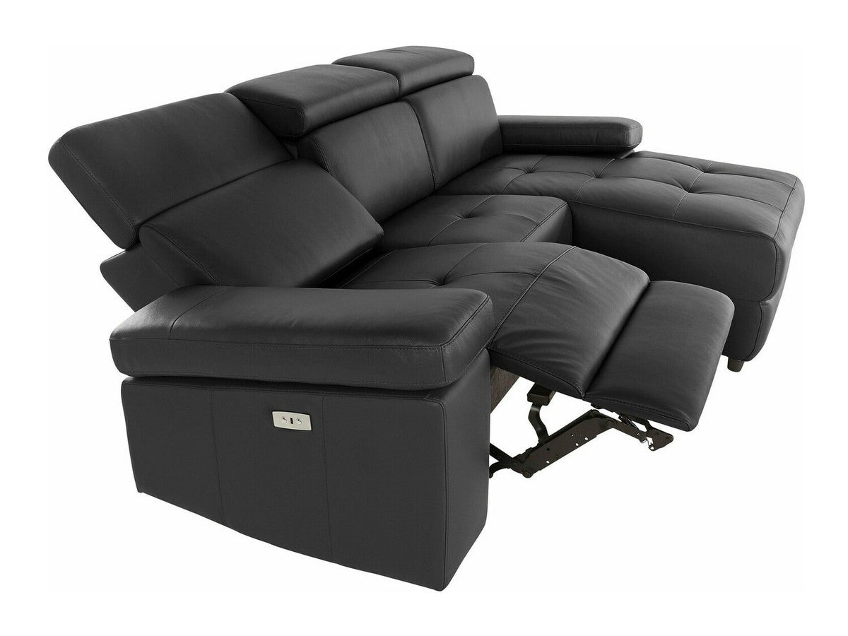 Minkštas kampas reglaineris Rayland Ch.sofa 3PL R elec - Juoda PU 93672422 (Juoda)