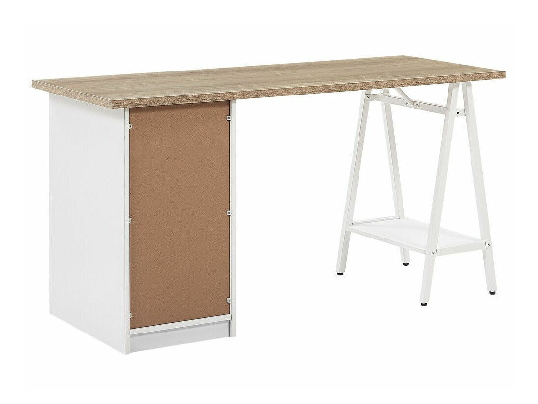 Darbo stalas 5 Stalčius Home Office Darbo stalas with Lentyna 140 x 60 cm Šviesi Medis HEBER 206588