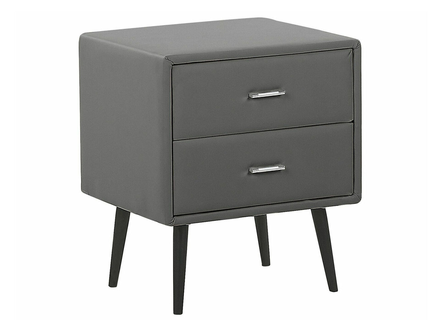 Naktinis staliukas 2 Stalčius Faux Oda Lovoside Stalas Pilka ESSONNE 204984 Spalva: Pilka + Juoda