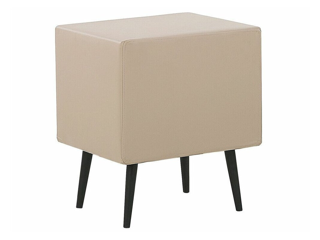 Naktinis staliukas 2 Stalčius Faux Oda Lovoside Stalas Beige ESSONNE 204983 Spalva: Beige + Juoda