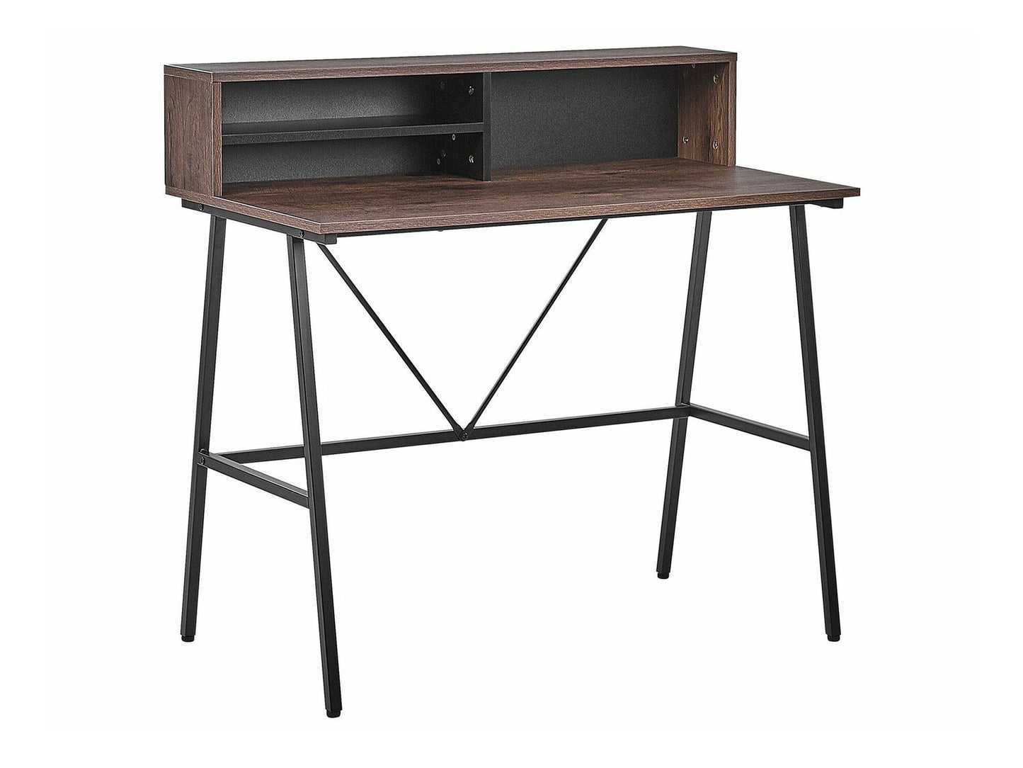 Darbo stalas Home Office Darbo stalas with Lentynos 100 x 50 cm Tamsi Medis HARISON 206497