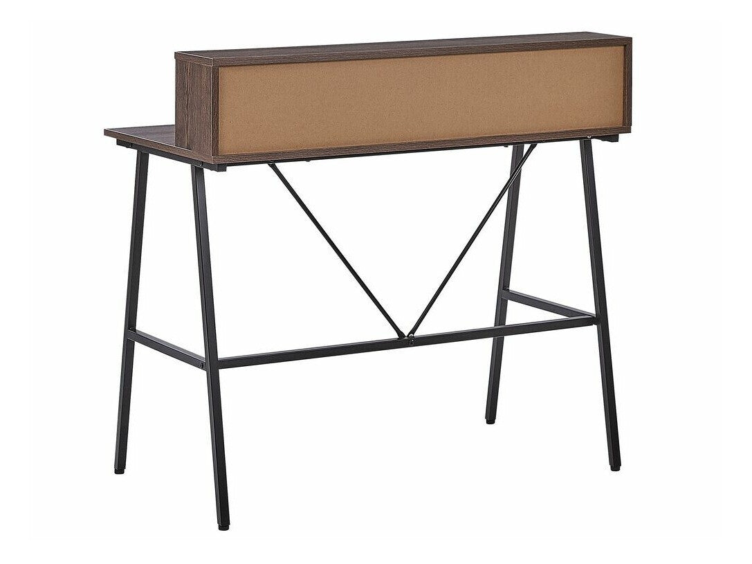 Darbo stalas Home Office Darbo stalas with Lentynos 100 x 50 cm Tamsi Medis HARISON 206497