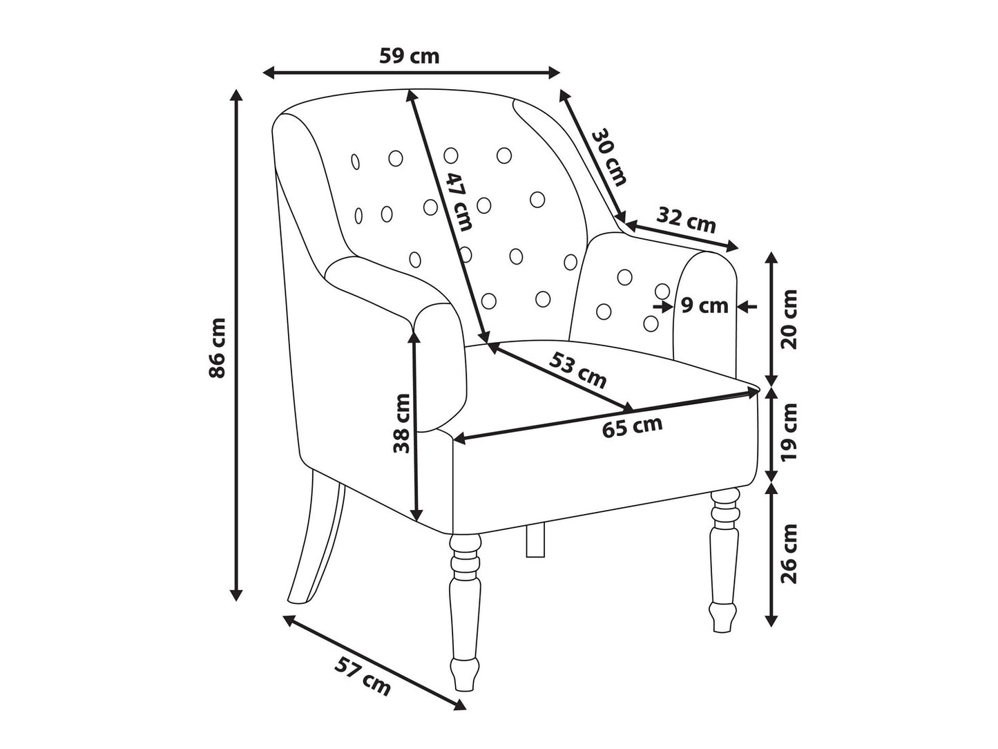 Fotelis Patchwork Gobelenas Fotelis Multispalva MANDAL 55594