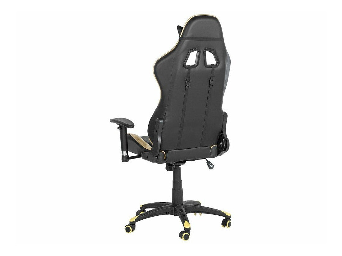 Žaidimų kėdė Gaming Kėdė Juoda and Auksas KNIGHT 170987 (Juoda + Auksinė)