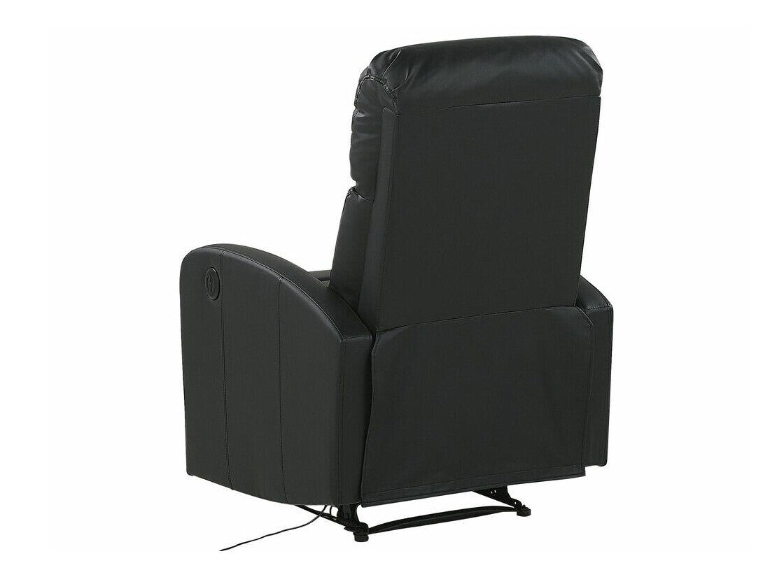 Fotelis reglaineris Faux Oda LED Reglaineris Kėdė with USB Port Juoda VIRRAT 237314 (Juoda)