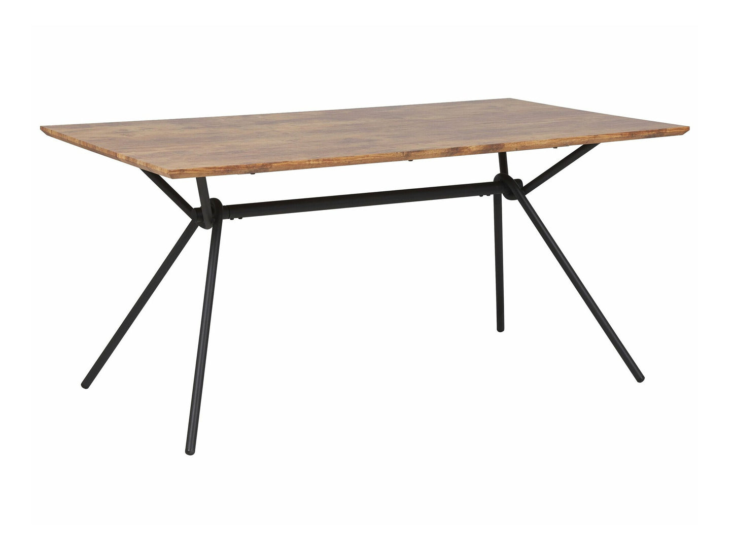 Stalas Dining Stalas 160 x 90 cm Tamsi Medis with Juoda AMSTERDAM 233050