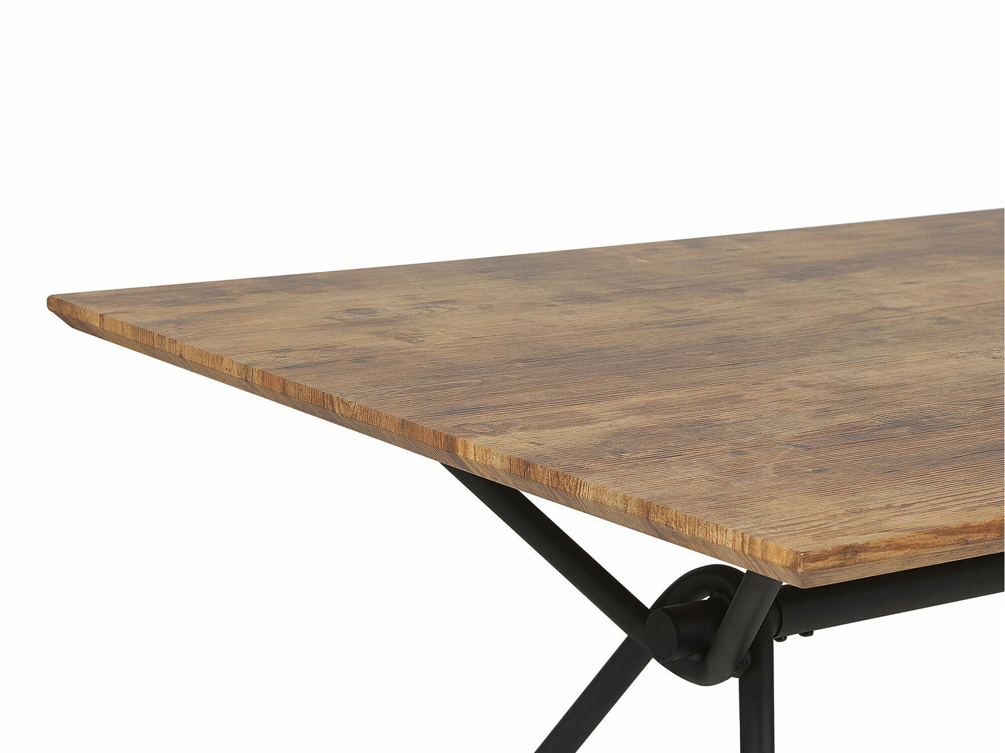 Stalas Dining Stalas 160 x 90 cm Tamsi Medis with Juoda AMSTERDAM 233050