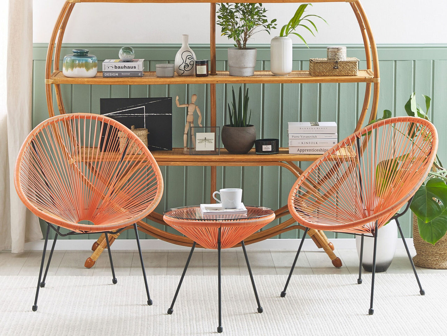 Balkono komplektas PE Rattan Bistro Komplektas Oranžinė ACAPULCO II 297783 (Oranžinė)