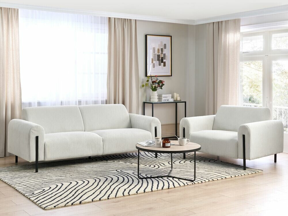 Minkštų baldų komplektas Living Room Komplektas ASKIM 504144 (Kreminė)