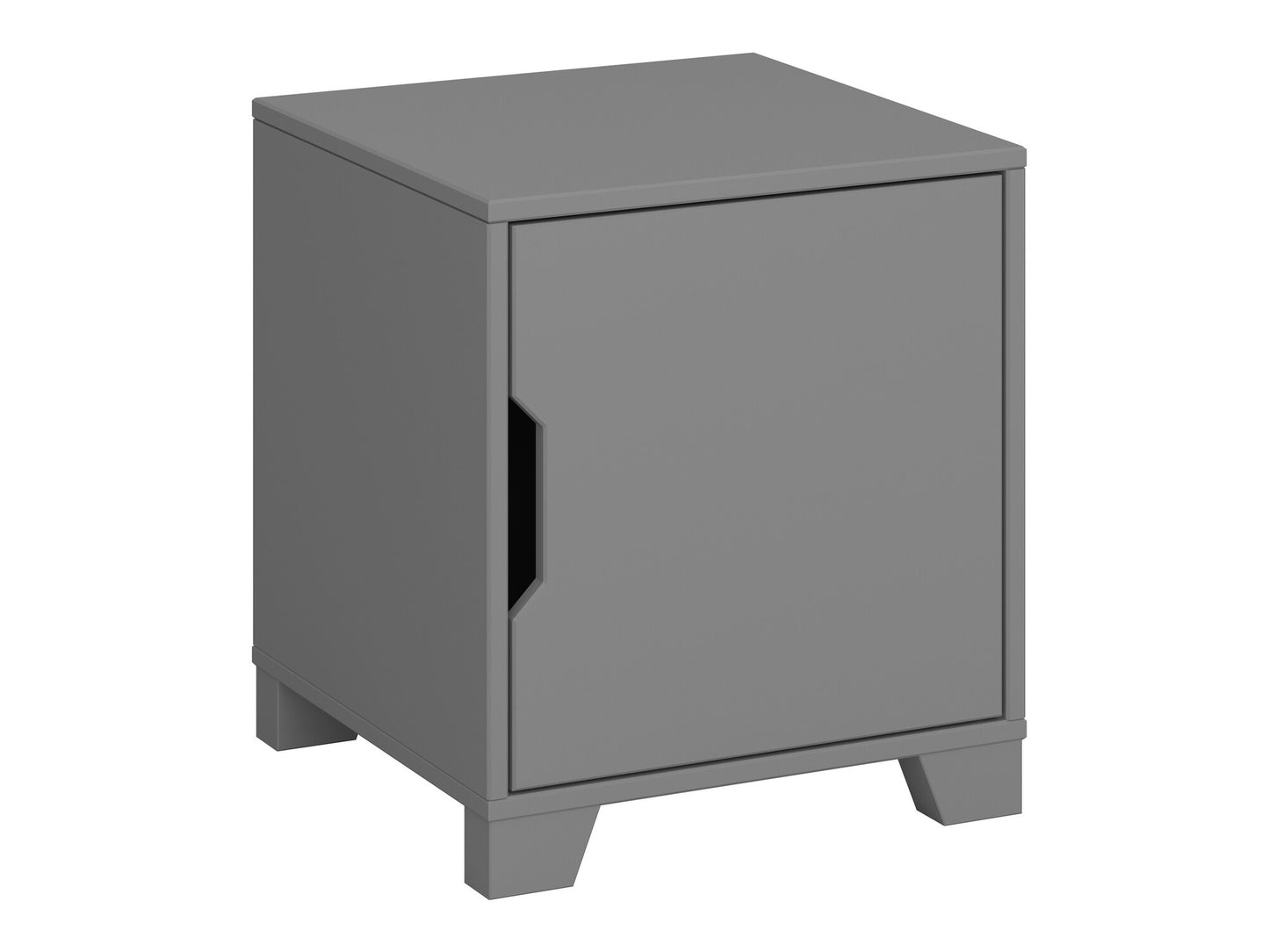 Naktinis staliukas Linus Nightstand with 1 Durys in Pilka MDF 9912809 (Pilka)