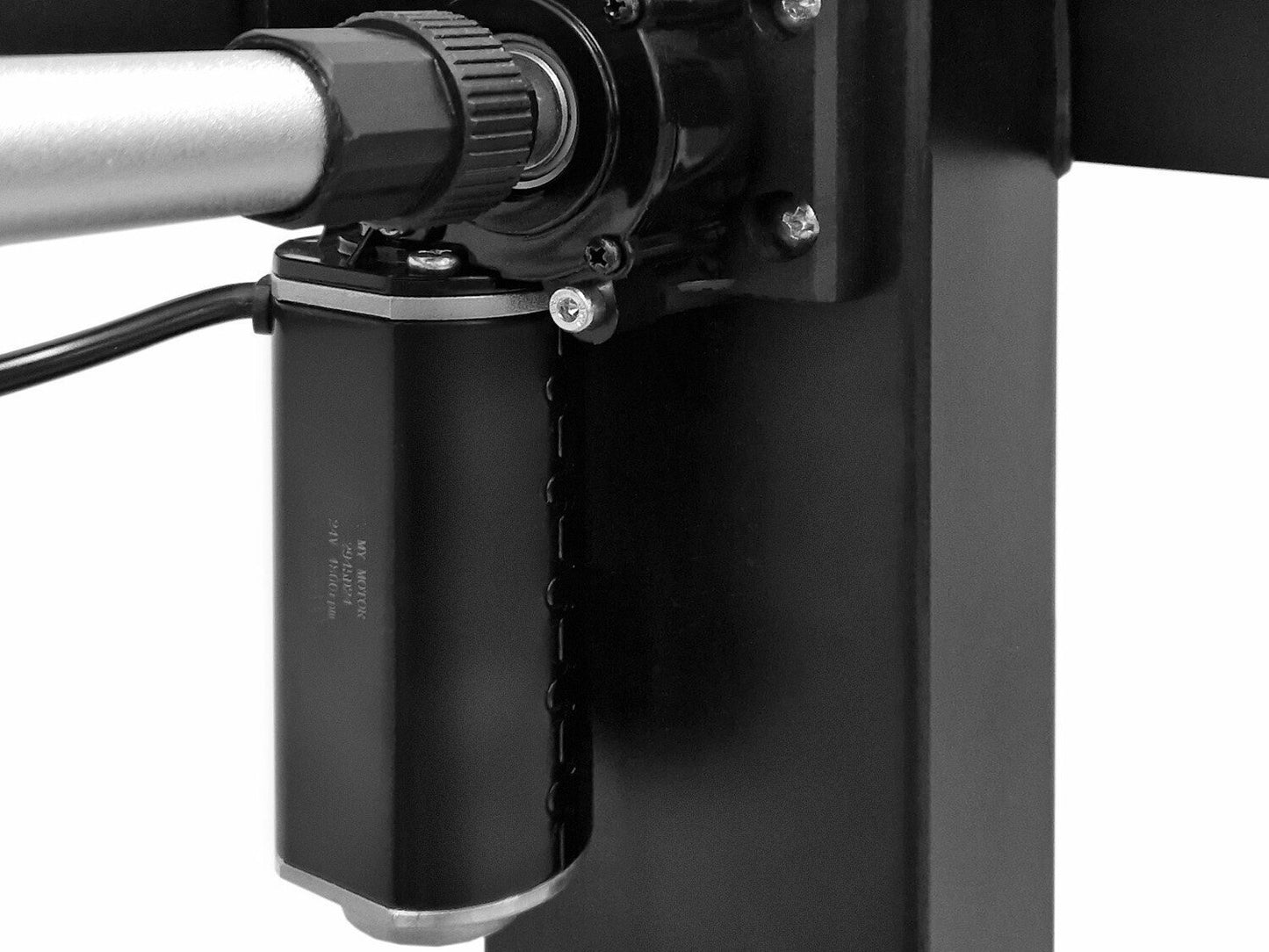 Reguliuojamo aukščio darbo stalas BIMOTION 140x70, Kojų spalva: Juoda, Stalviršio spalva: Balta