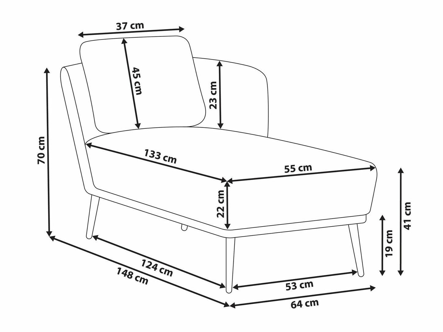 Kušetė ARTHEZE 520231, Spalva: Beige, Variantas: Dešininis