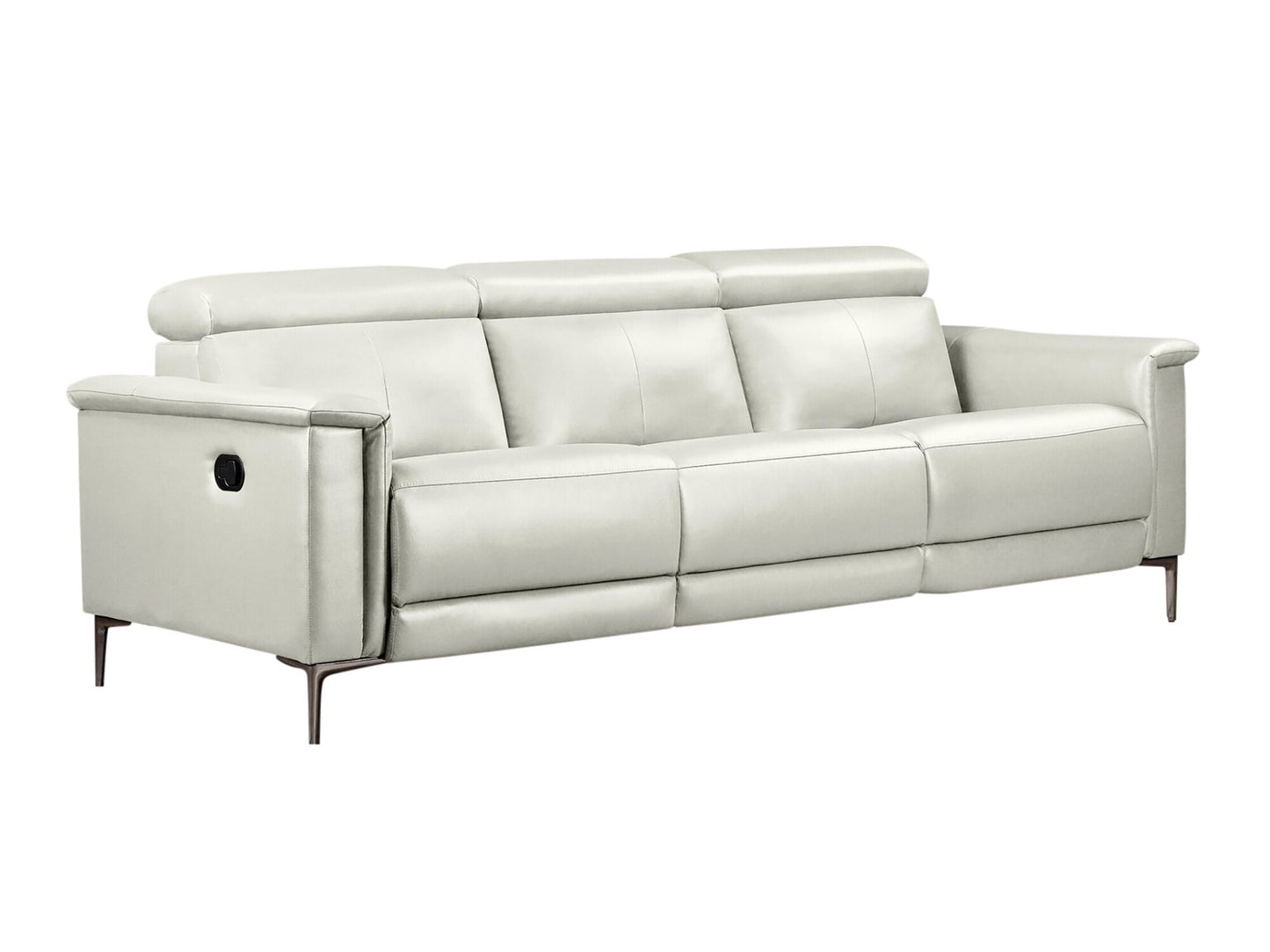 Sofa reglaineris Lund Sofa 3 Seater with 2 Rankinis Reglaineris in Kreminė PU 12081040 (Kreminė)