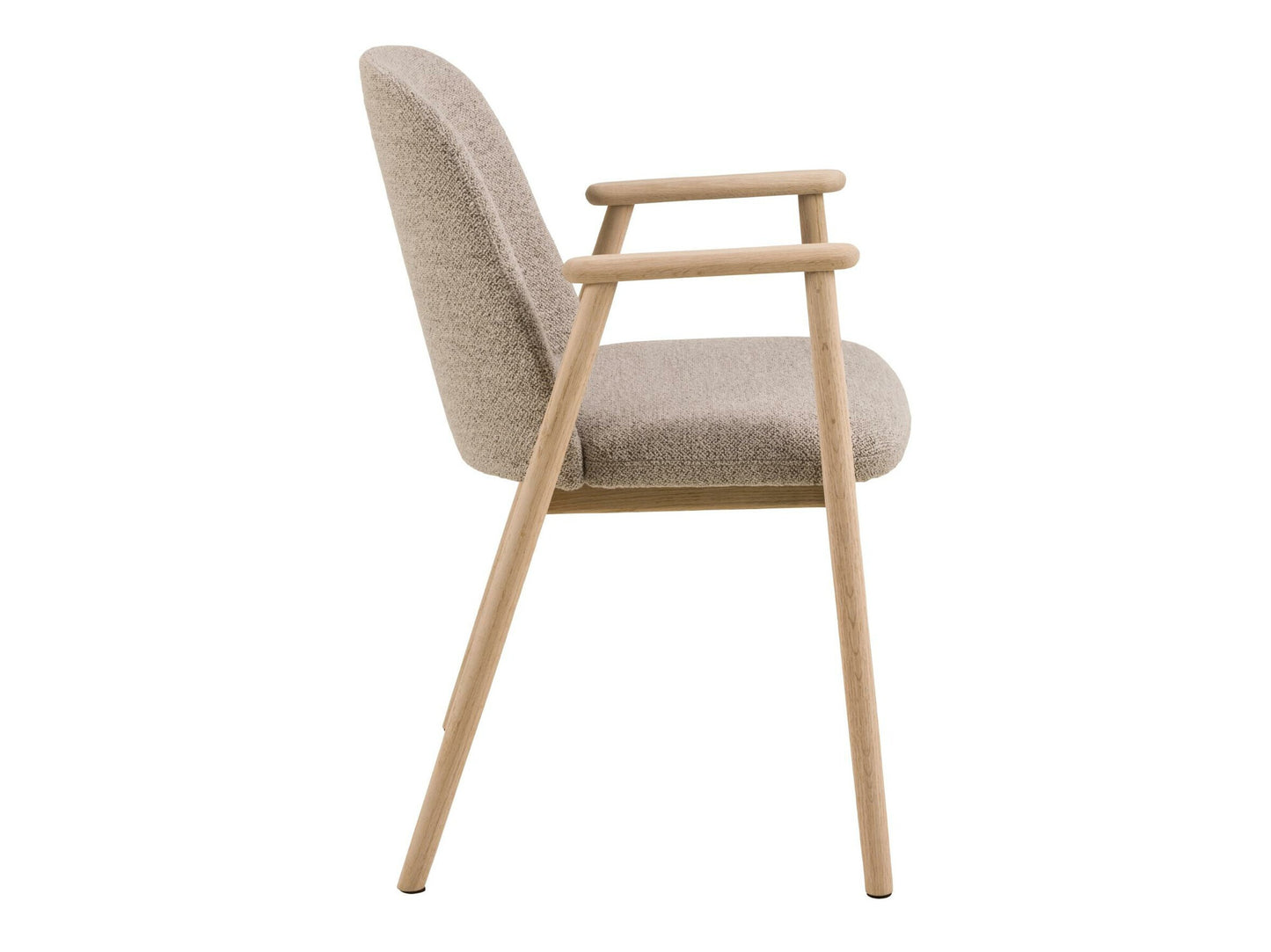 Kėdė Leo dining kėdė with armrest smėlio 0000107276 (Beige + Šviesus medis)