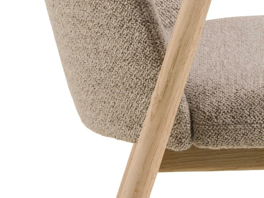Kėdė Leo dining kėdė with armrest smėlio 0000107276 (Beige + Šviesus medis)