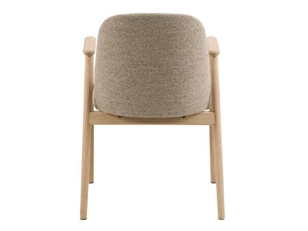 Kėdė Leo dining kėdė with armrest smėlio 0000107276 (Beige + Šviesus medis)