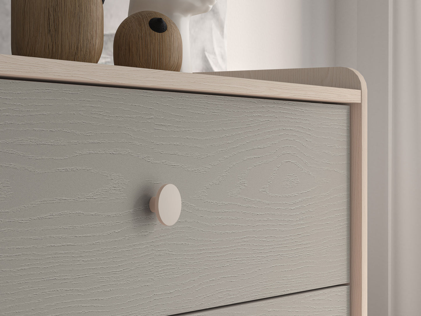Komoda Mevel 06 Desert sand/palladium grey - 3S chest of drawers