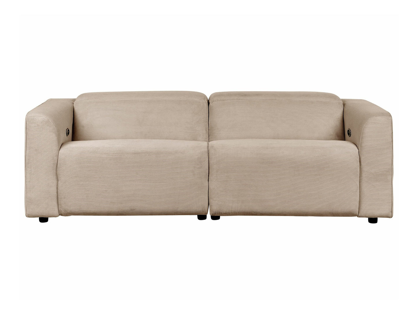 Sofa reglaineris 2 Seater Corduroy Elektrinis Reglaineris Sofa with USB Port ULVEN Sand Beige 468194 (Šviesi ruda)