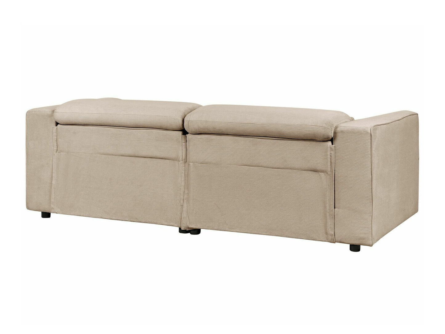 Sofa reglaineris 2 Seater Corduroy Elektrinis Reglaineris Sofa with USB Port ULVEN Sand Beige 468194 (Šviesi ruda)