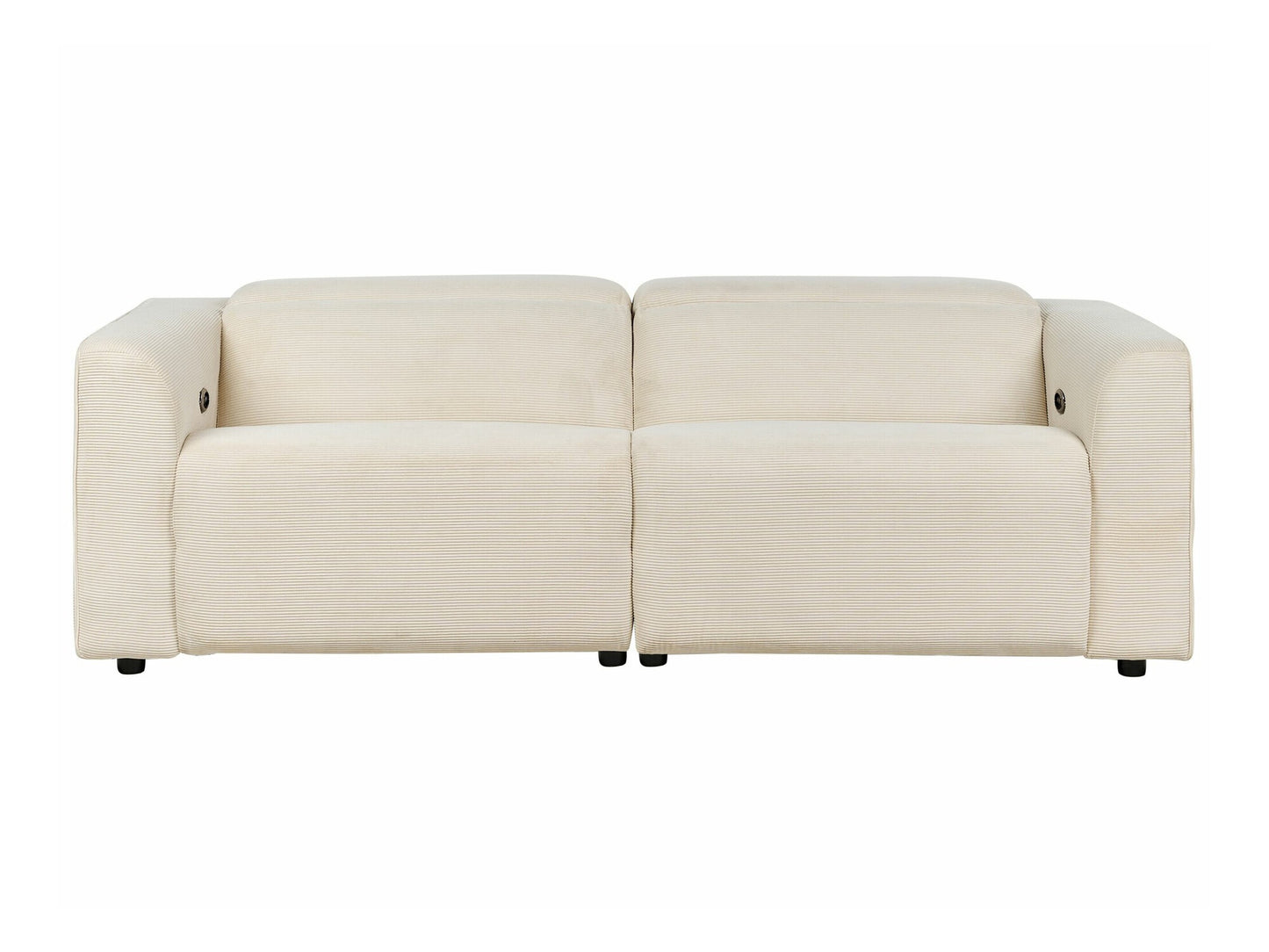 Sofa reglaineris 2 Seater Corduroy Elektrinis Reglaineris Sofa with USB Port ULVEN Beige 468213 (Beige)