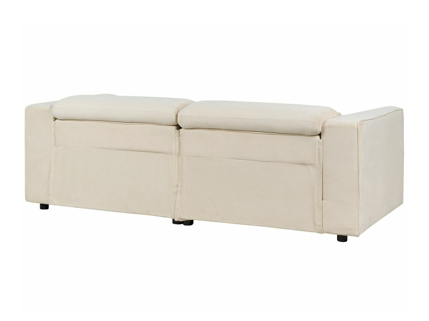 Sofa reglaineris 2 Seater Corduroy Elektrinis Reglaineris Sofa with USB Port ULVEN Beige 468213 (Beige)
