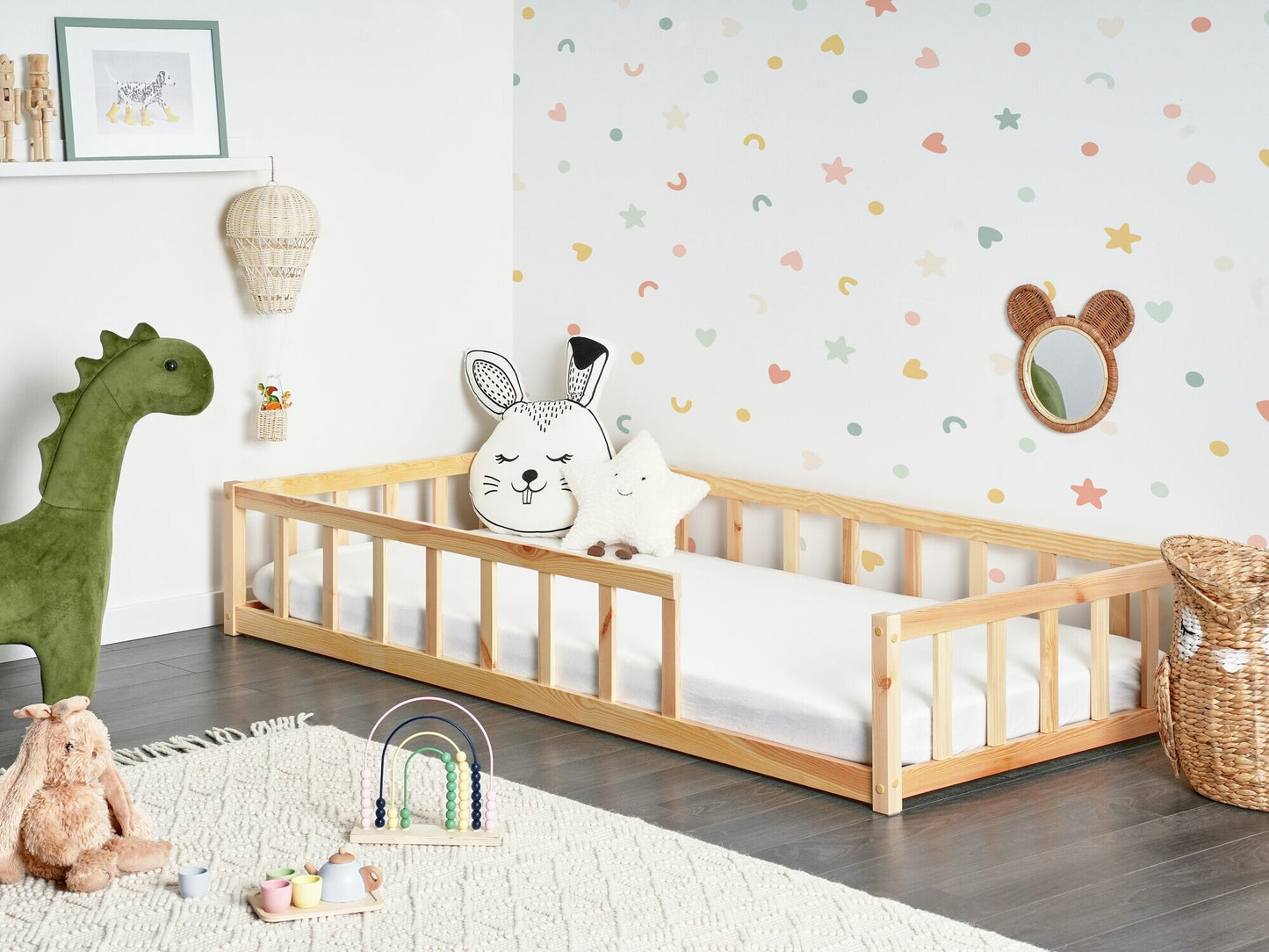 Lova Medinės Kids Lova EU Viengulės Size MEYMAC 603965 (Šviesus medis)