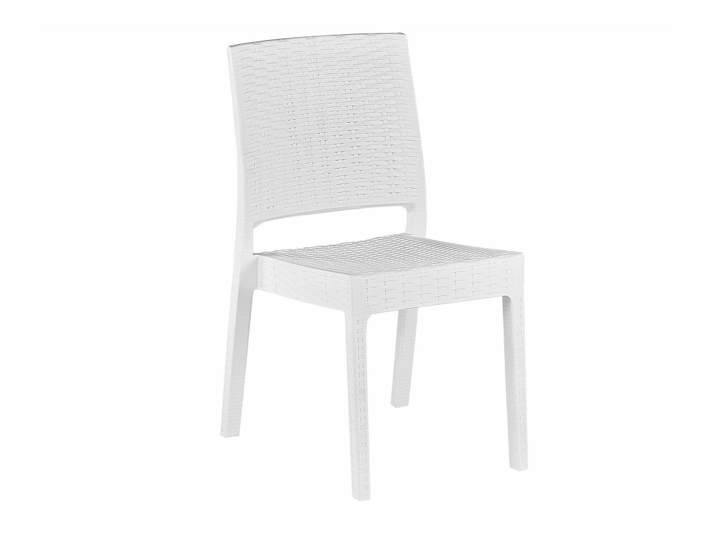 Stalo ir kėdžių komplektas Garden Dining Komplektas 4 Seater FOSSANO Balta 265652 (Balta)