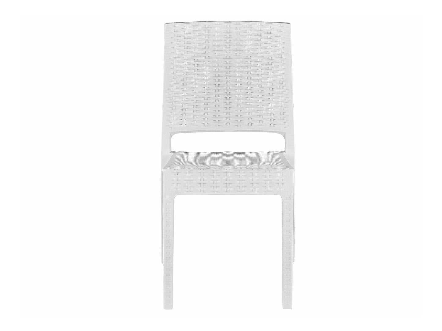 Stalo ir kėdžių komplektas Garden Dining Komplektas 4 Seater FOSSANO Balta 265652 (Balta)