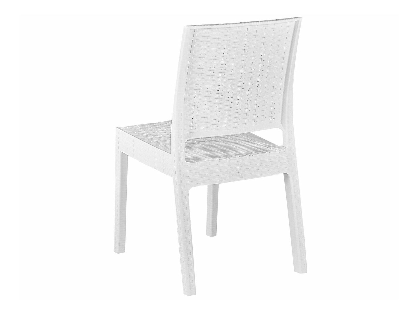 Stalo ir kėdžių komplektas Garden Dining Komplektas 4 Seater FOSSANO Balta 265652 (Balta)
