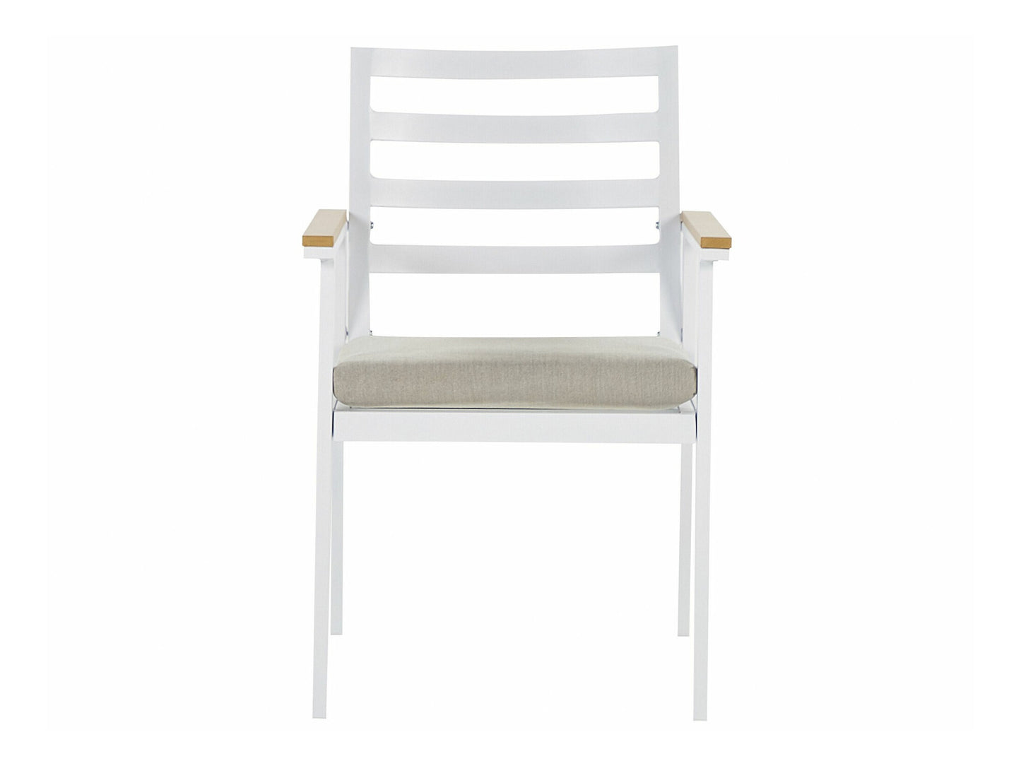 Stalo ir kėdžių komplektas Garden Dining Komplektas 4 Seater CAVOLI with Cushions Metalas Beige 306819 Paminkštinimo spalva: Beige