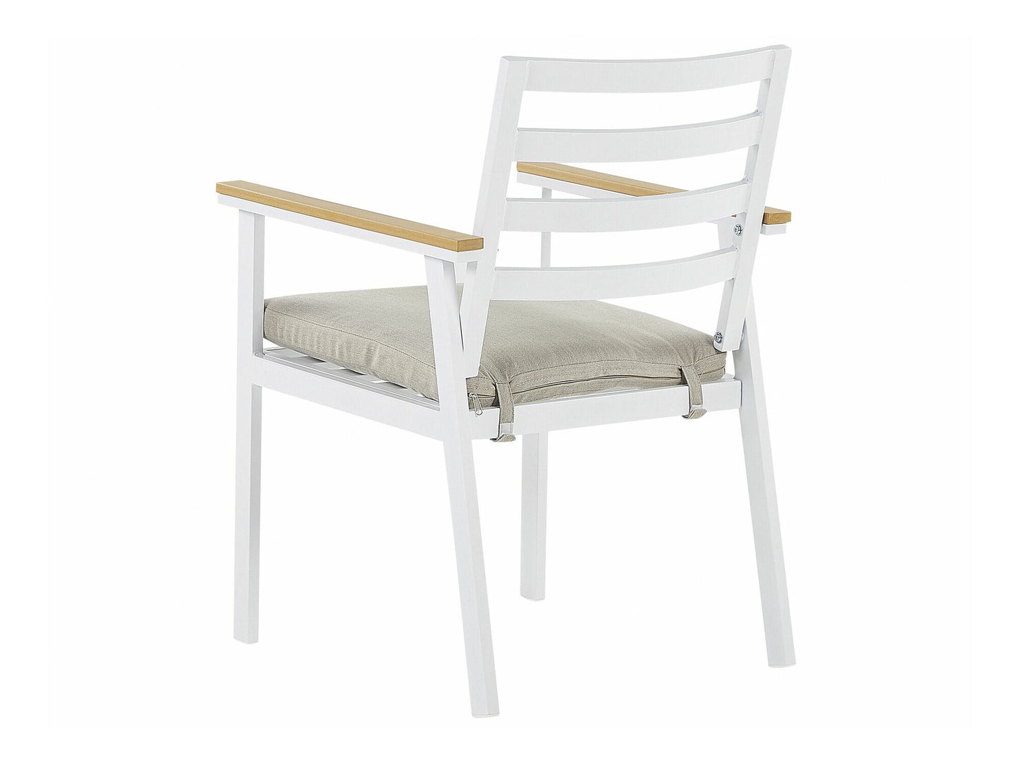 Stalo ir kėdžių komplektas Garden Dining Komplektas 4 Seater CAVOLI with Cushions Metalas Beige 306819 Paminkštinimo spalva: Beige