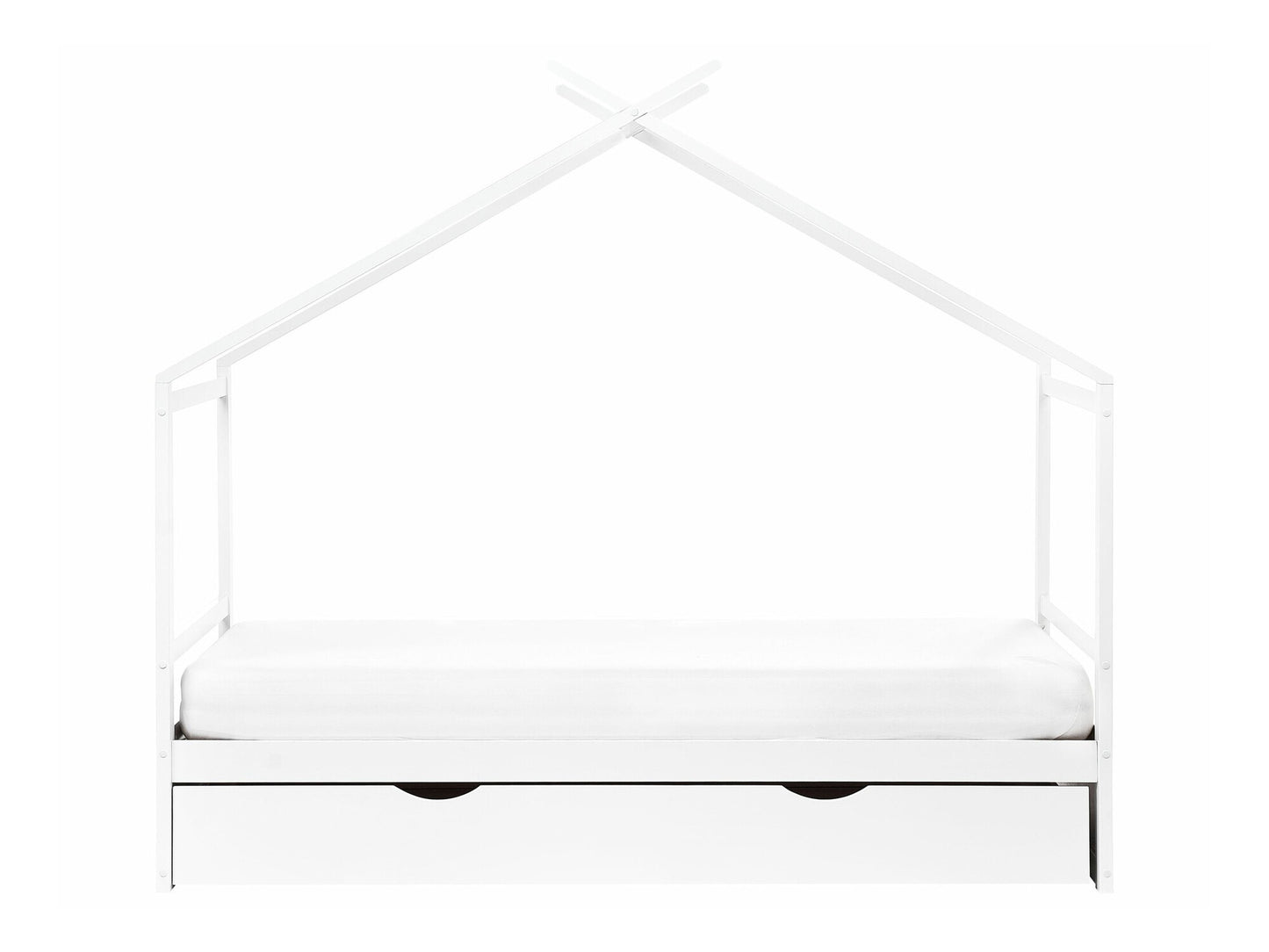 Lova Kids Lova Pušis Medis ORGEVAL 90 x 200 cm (EU Viengulės) with Storage Balta 594908 (Balta)