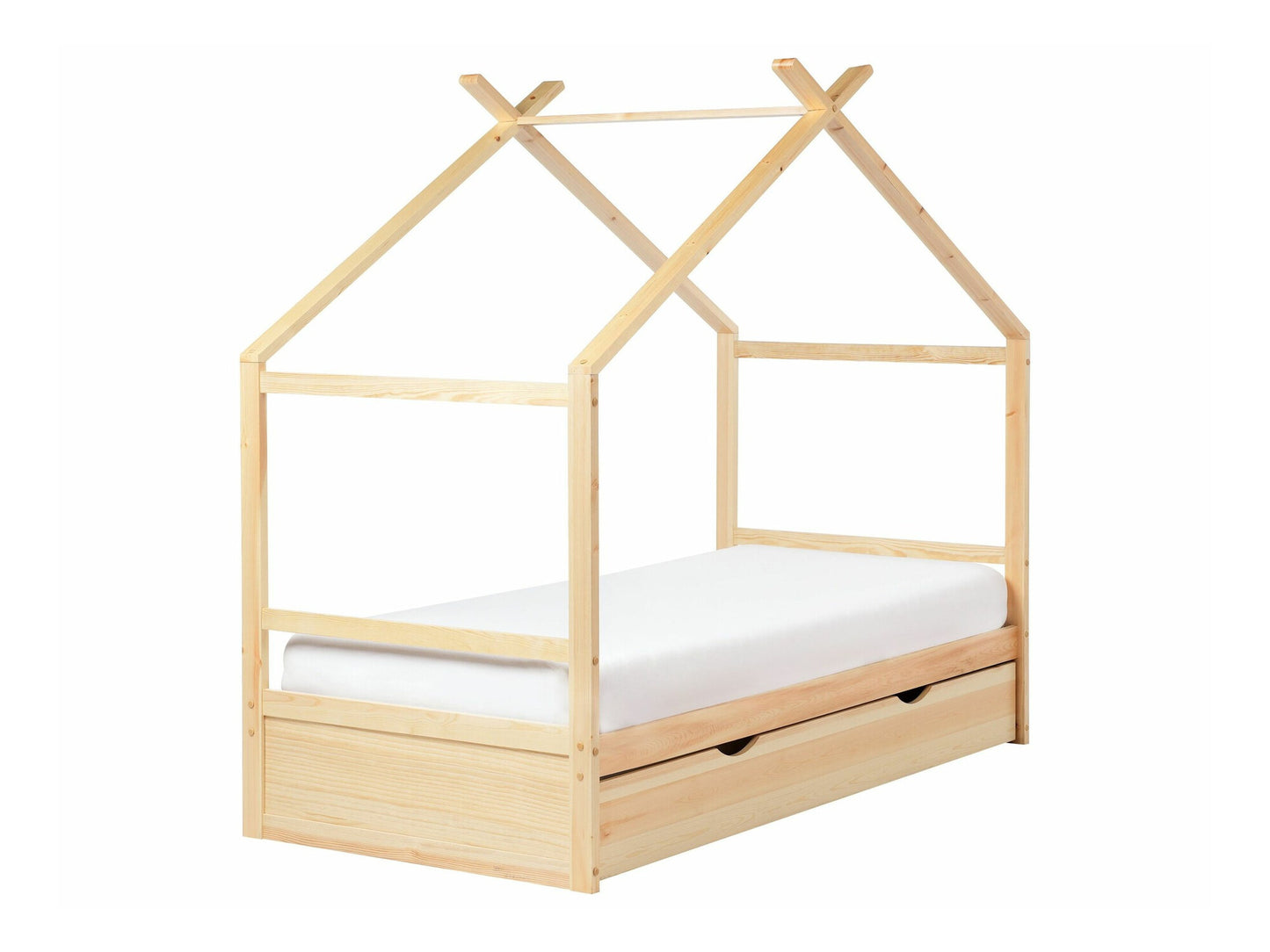 Lova Kids Lova Pušis Medis ORGEVAL 90 x 200 cm (EU Viengulės) with Storage Šviesi Ruda 594947 (Šviesus medis)