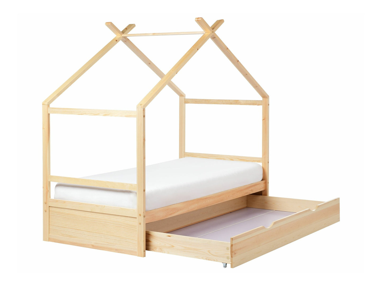 Lova Kids Lova Pušis Medis ORGEVAL 90 x 200 cm (EU Viengulės) with Storage Šviesi Ruda 594947 (Šviesus medis)