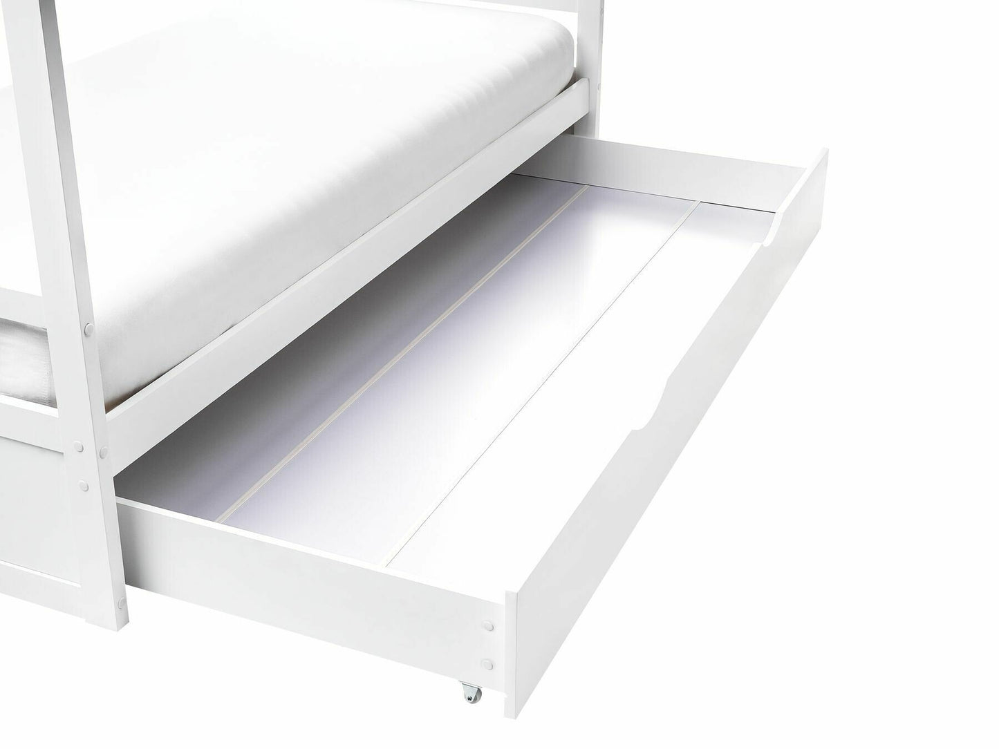 Lova Kids Lova Pušis Medis ORGEVAL 90 x 200 cm (EU Viengulės) with Storage Balta 594908 (Balta)