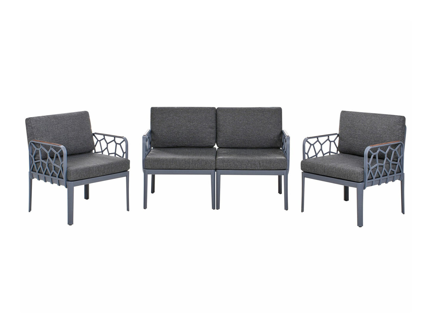 Lauko baldų komplektas ERICHE 611553, Spalva: Pilka