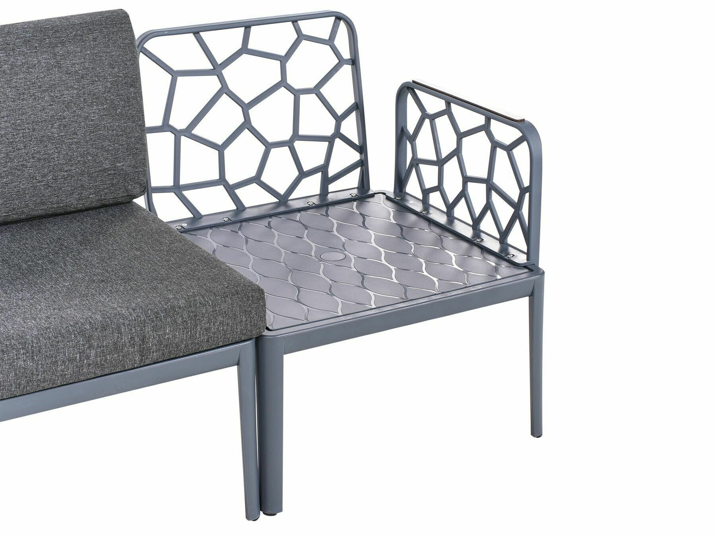 Lauko baldų komplektas ERICHE 611553, Spalva: Pilka
