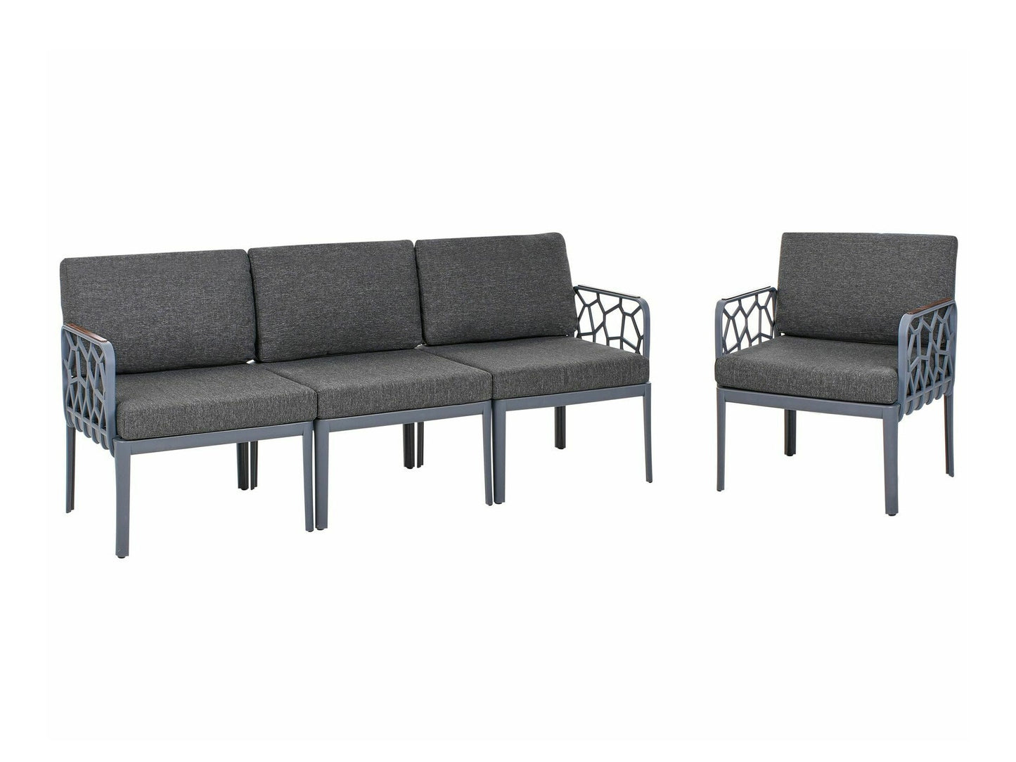Lauko baldų komplektas ERICHE 611553, Spalva: Pilka 4026886