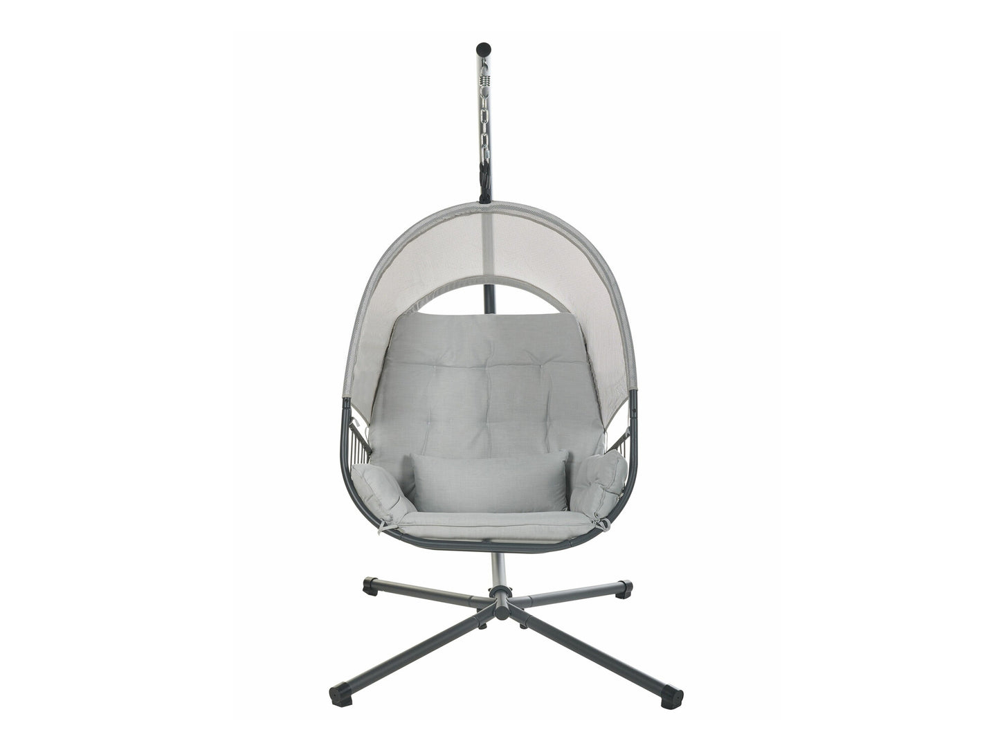 Supamas krėslas Hanging Kėdė with Stand Šviesi Pilka ALVIANO 590770 (Šviesi pilka)