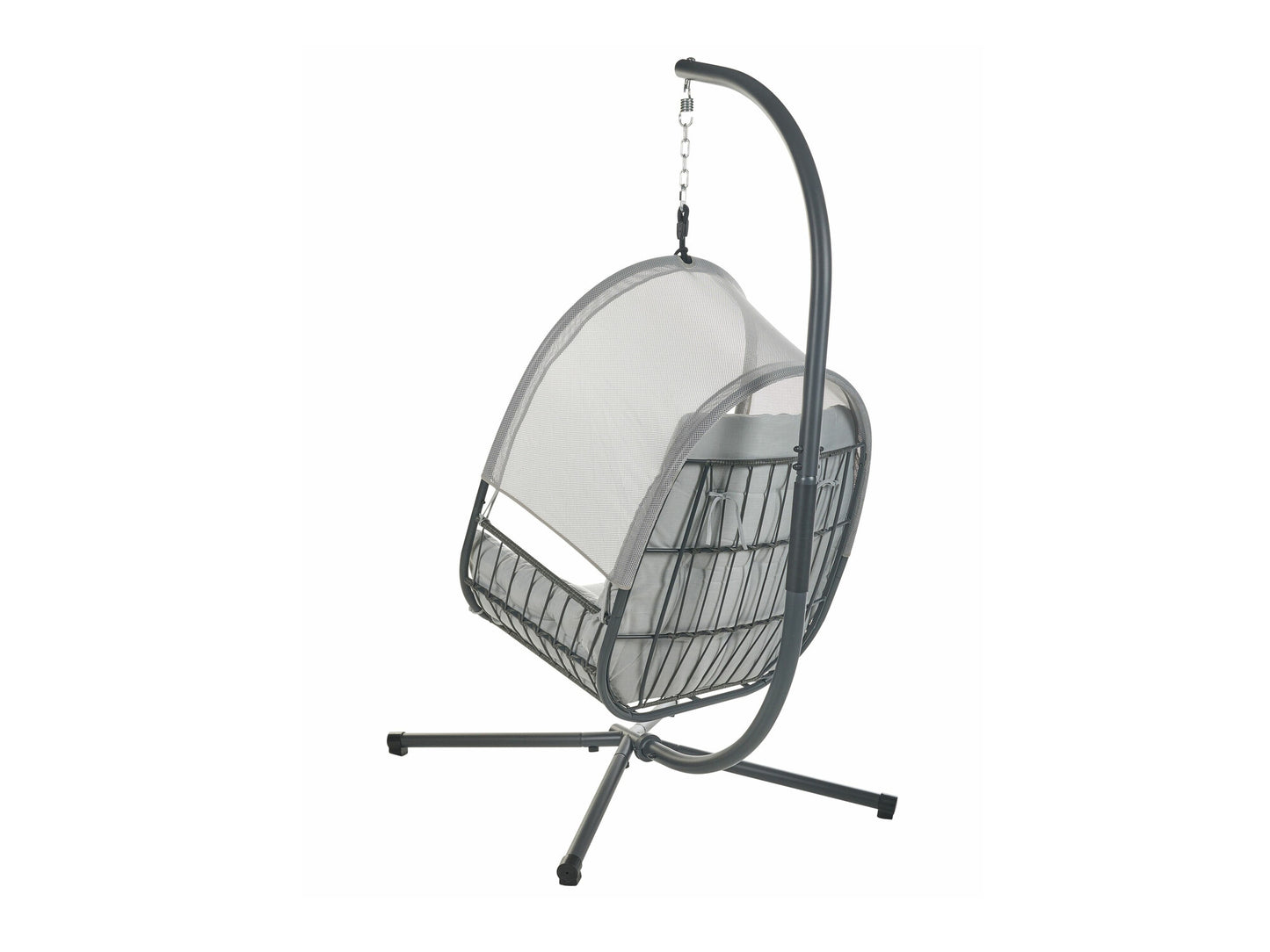 Supamas krėslas Hanging Kėdė with Stand Šviesi Pilka ALVIANO 590770 (Šviesi pilka)